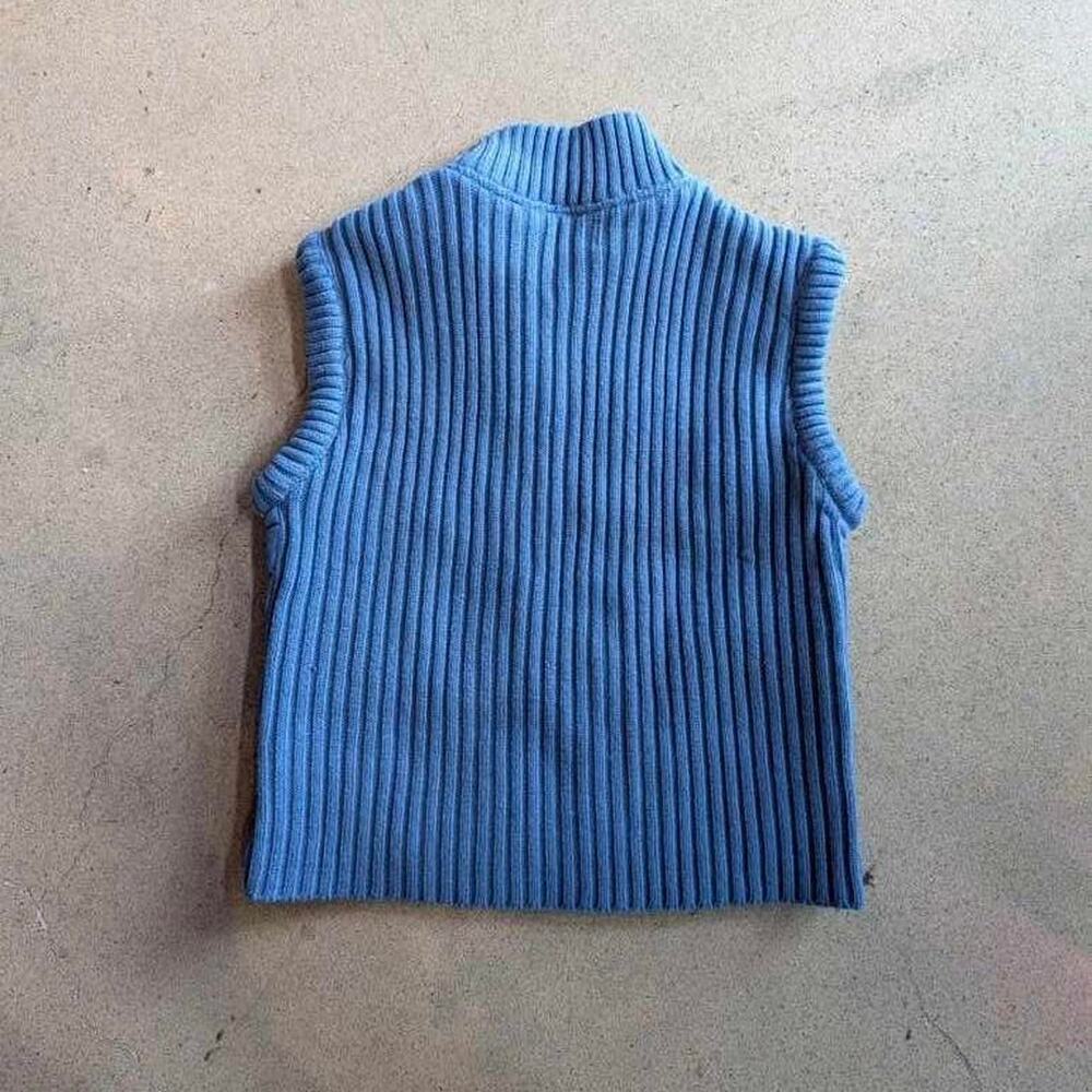 Vintage Y2K Arizona Blue Cropped Puffer Vest Size L - Picture 4 of 4
